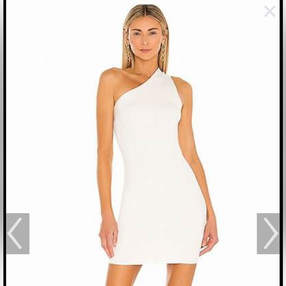 NBD One-Shoulder White Dress